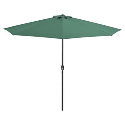 VidaXL Balkonparasol half met aluminium paal 300x155 cm groen