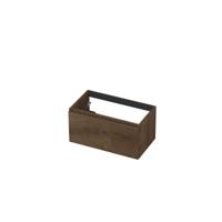 INK - Onderkast 1L Greeploos Houten Keerlijst Fineer - 800x450x400 Mm - Chocolate Fineer - thumbnail