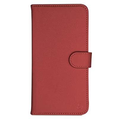 Høyde - Vegan lederen bookcase hoes - 100% Biologisch Afbreekbaar - iPhone 12 / 12 Pro - Rood Høyde - Vegan lederen bookcase hoes - 100% Biologisch Afbreekbaar - iPhone 12 / 12 Pro - Rood