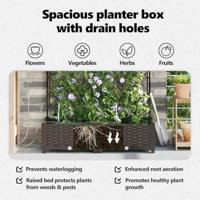 Tuin Bloempot 2 pcs Bruin Staal - thumbnail