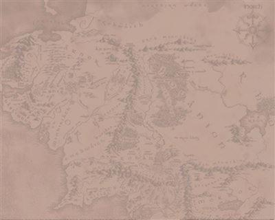 Kunstdruk The Lord of the Rings - Middle Earth 40x50cm