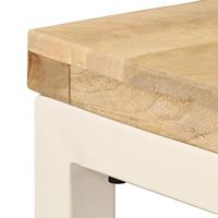 Eettafel 115x55x76 cm massief mangohout en staal - thumbnail