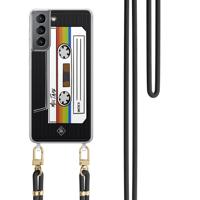 Samsung Galaxy S21 hoesje met zwart koord - Cassette mixtape - thumbnail