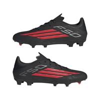 adidas F50 League Gras / Kunstgras Voetbalschoenen (MG) Zwart Rood Donkergrijs - thumbnail