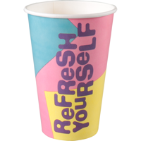 Depa | Milkshakebeker | Refresh | Karton + PE | 400ml | 16oz | 128mm | 1000 stuks - thumbnail