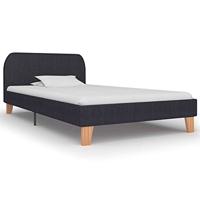 vidaXL Bedframe stof donkergrijs 90x200 cm - thumbnail