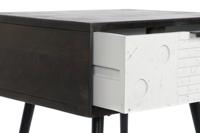 Nachtkastje DKD Home Decor 45 x 38 x 50 cm Zwart Metaal Wit Mangohout Wengue - thumbnail