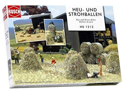 Busch 1212 H0 hooibalen en stroschoven Kant-en-klaar model
