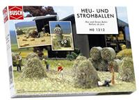 Busch 1212 H0 hooibalen en stroschoven Kant-en-klaar model - thumbnail
