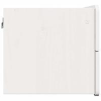 Nachtkastje met lade Wit 39 x 34 x 33 cm Massief grenenhout - thumbnail