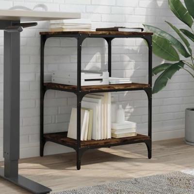 VidaXL Printerkastje 3-laags 50x41x75 cm bewerkt hout gerookt eiken - thumbnail