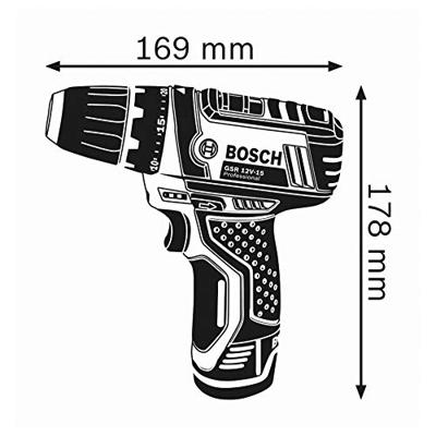 Bosch Blauw GSR 12V-15 accuboorschroevendraaier | 12v 2.0Ah + 4.0Ah accu | + 39 accessoires - 0615990G6L - thumbnail