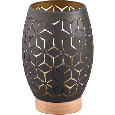 LED Tafellamp Zwart-Goud Metaal met E27 Fitting - Stijlvolle Tafelverlichting