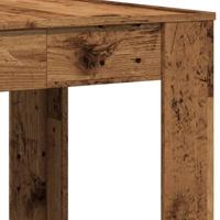 Eettafel 140x74,5x76 cm bewerkt hout oud houtkleurig - thumbnail