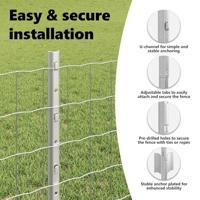 VidaXL Hek met paal zilver 0,6 x 25 m staal - thumbnail