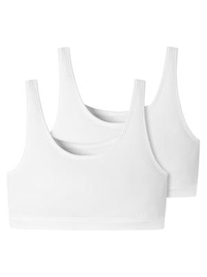 2-pack Bustier top - Biologisch katoen Bralette - Bh top zonder sluiting en zonder beugel