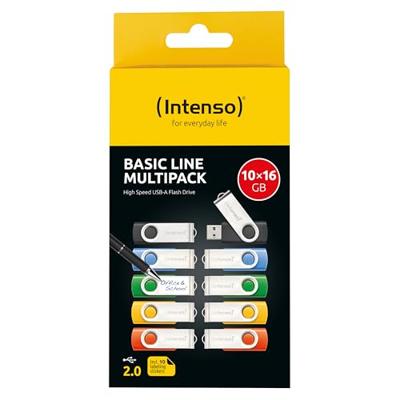 USB stick INTENSO Basic Line 16 GB 10 Stuks (10 Stuks)