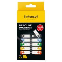 USB stick INTENSO Basic Line 16 GB 10 Stuks (10 Stuks) - thumbnail