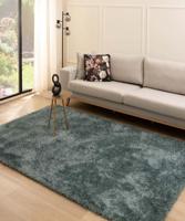 Tapeso Hoogpolig vloerkleed velvet - Posh blauw - 160x230 cm - thumbnail