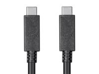 Monoprice Select Series USB-C kabel 3.1 2M US Zwart - thumbnail