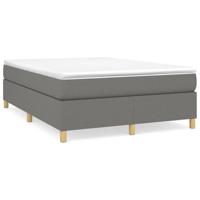 Boxspring met matras stof donkergrijs 140x200 cm - thumbnail