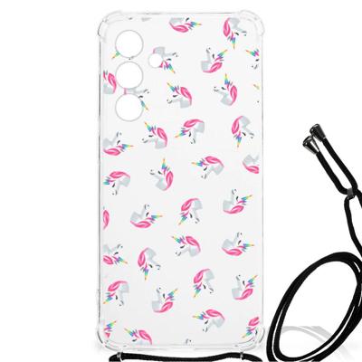 Doorzichtige Silicone Hoesje voor Samsung Galaxy A55 Unicorns Doorzichtige Silicone Hoesje voor Samsung Galaxy A55 Unicorns