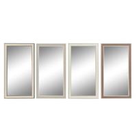 Wandspiegel DKD Home Decor Kristal Bruin Wit Donker grijs PS Traditioneel 4 Stuks (36 x 2 x 66 cm) - thumbnail