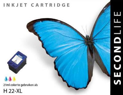 Kangaro SL-11111018 Cartridge SecondLife HP 22 XL Kleur Kangaro SL-11111018 Cartridge SecondLife HP 22 XL Kleur