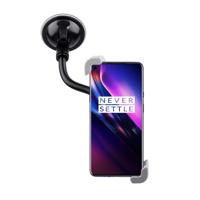Shop4 - OnePlus 8 Autohouder Diagonale Klem Autohouder Zwart - thumbnail