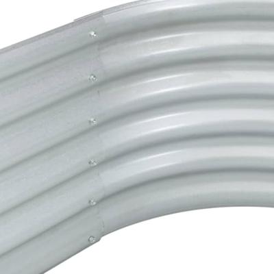 Plantenbak verhoogd 320x80x44 cm gegalvaniseerd staal zilver Plantenbak verhoogd 320x80x44 cm gegalvaniseerd staal zilver