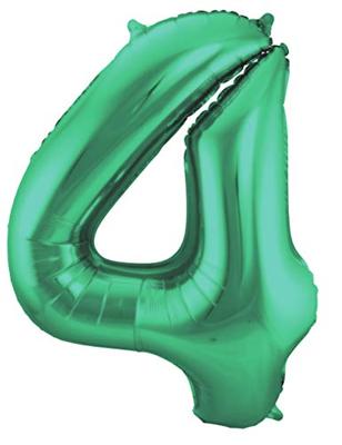 Folieballon Mat Groen Cijfer &apos;1&apos; - 86cm
