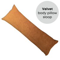 PandaHug Velvet Body Pillow Kussensloop Caramel (45x145 cm) - thumbnail