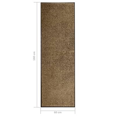 VidaXL Deurmat wasbaar 60x180 cm bruin - thumbnail