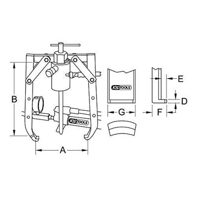 KS Tools 6400220 Poelietrekker Aantal haken: 2