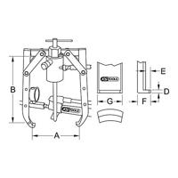 KS Tools 6400220 Poelietrekker Aantal haken: 2 - thumbnail