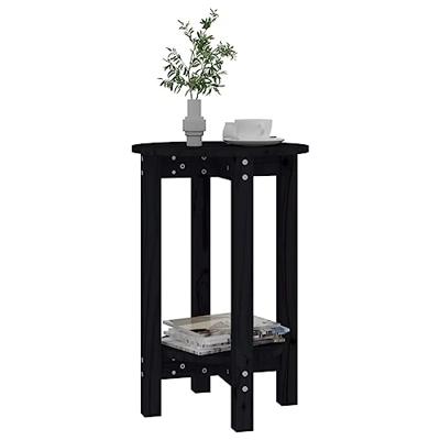 Salontafel Ø 40x60 cm massief grenenhout zwart