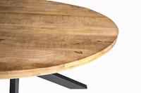 Sohome Ovale Eettafel 'Yannick' Mango met staal, 160 x 80cm - thumbnail