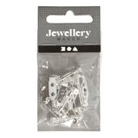 Creativ Company Brochespeld, l: 15 mm, verzilverd, 10 stuk/ 1 doos - thumbnail