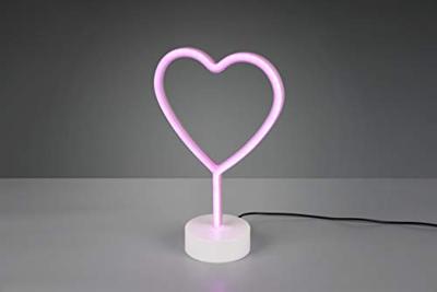 Trio TafellampHeart met roze licht - R55210101