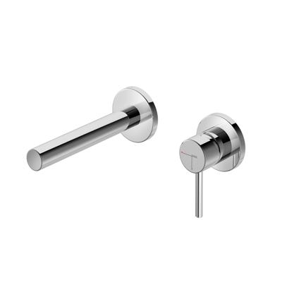 Wastafelmengkraan Hotbath Buddy Inbouw 3+3 Inbouwsysteem 1-hendel Uitloop Recht 17 cm Geborsteld Nikkel