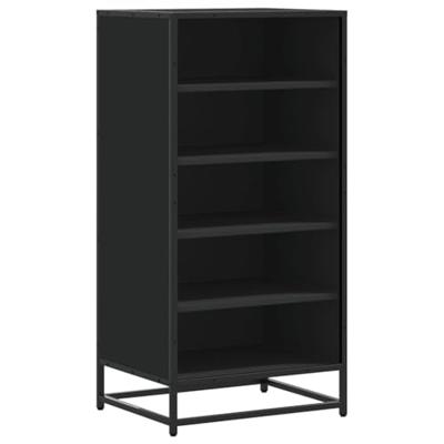 Schoenenrek 48x38x97,5 cm bewerkt hout zwart