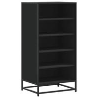 Schoenenrek 48x38x97,5 cm bewerkt hout zwart - thumbnail