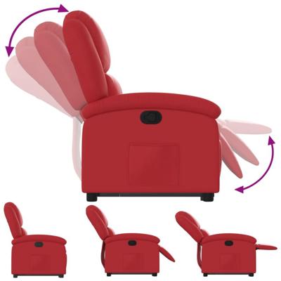 Sta-op-stoel kunstleer rood
