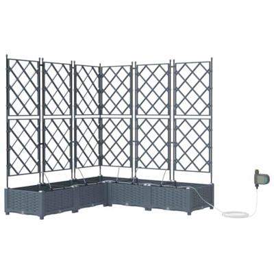Tuin Bloempot 5 pcs Licht Grijs Staal Tuin Bloempot 5 pcs Licht Grijs Staal