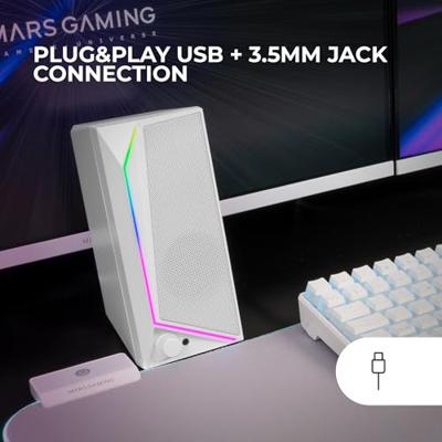 PC speakers Mars Gaming MS72W Wit 15 W 4 W Bluetooth luidspreker