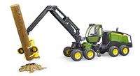 Bruder 02135 John Deere 1270G Boomrooimachine + Boomstam 1:16 - thumbnail