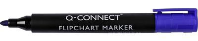 Q-CONNECT flipchartmarker, 2-3 mm, ronde punt, met clip, blauw