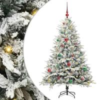 VidaXL Artificial pre-lit kerstboom met ballenset groen 150 cm - thumbnail