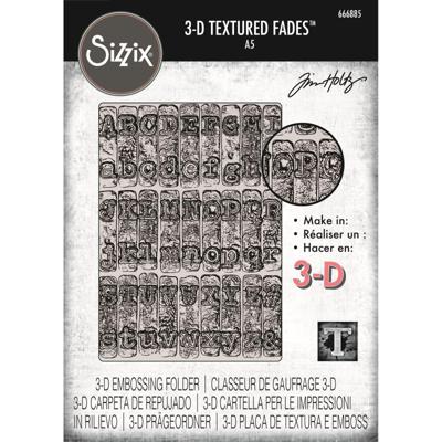 Sizzix • 3-d texture fades embossing folder typewriter large a5 by tim holtz