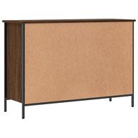 Schoenenkast 100x35x70 cm bewerkt hout bruineikenkleurig - thumbnail